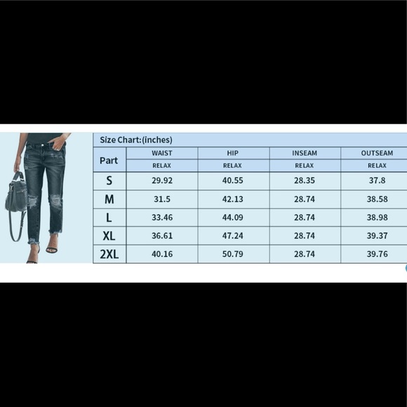 Women’s Black Denim Distressed Jeans - Picture 3 of 3